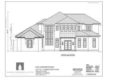 Front Elevation of 480 Captains Cir VDT Construction