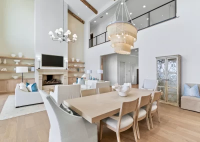 Peninsula Place, dining room and living room