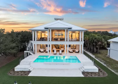 Baywatch, back of the home with pool
