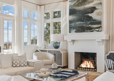 Bella Vista, living room with fireplace