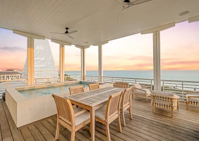Deck with view of the ocean